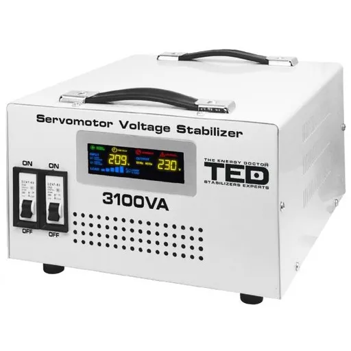 Stabilizator retea maxim 3100VA / 1800W cu servomotor TED Electric TED3100SVC
