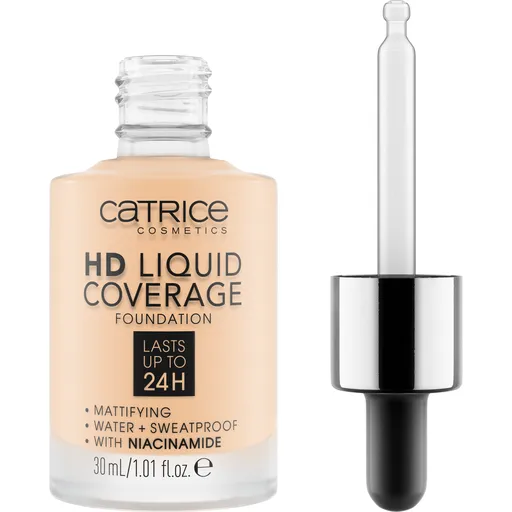 Catrice Machiaj lichid HD Liquid Coverage (Foundation) 30 ml 002 Porcelain Beige