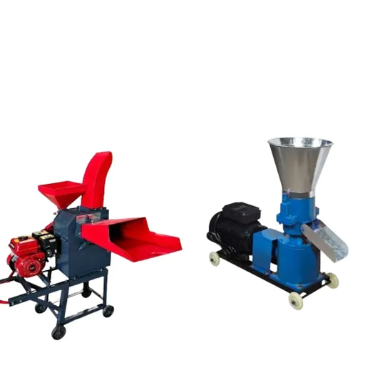 Pachet Tocator de furaje cu motor pe benzina 7,5 CP + Granulator Furaje KL-125 cu 1 matrita si motor 3 kW