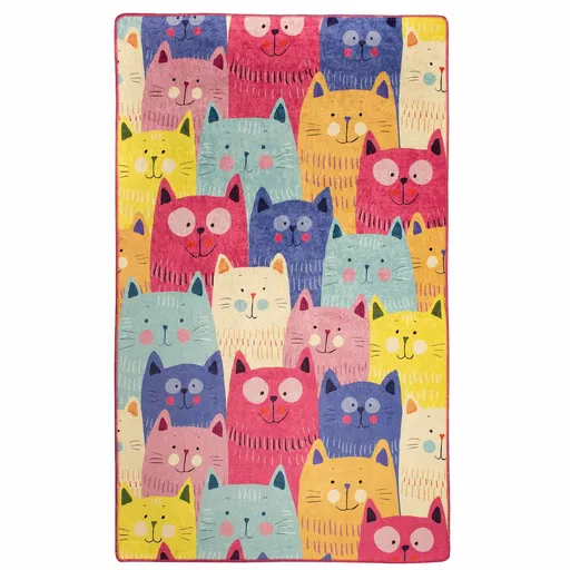 Covor Chilai Home 876CHL1132, 140x190 cm, Fire de catifea antibacteriene, Multicolor