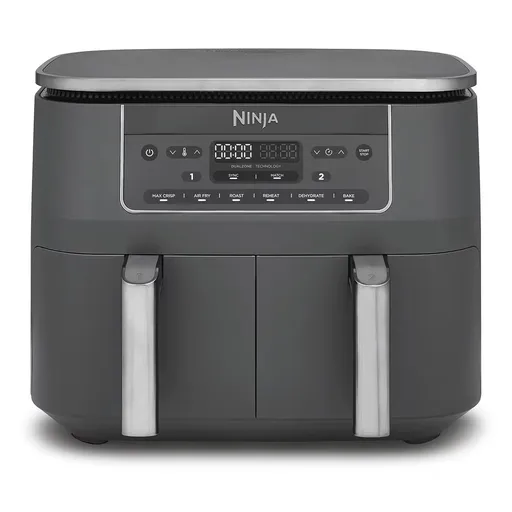 Friteuză cu aer cald Ninja DZ300EU, 7,6 L, 6 programe, cronometru, zone independente, gri