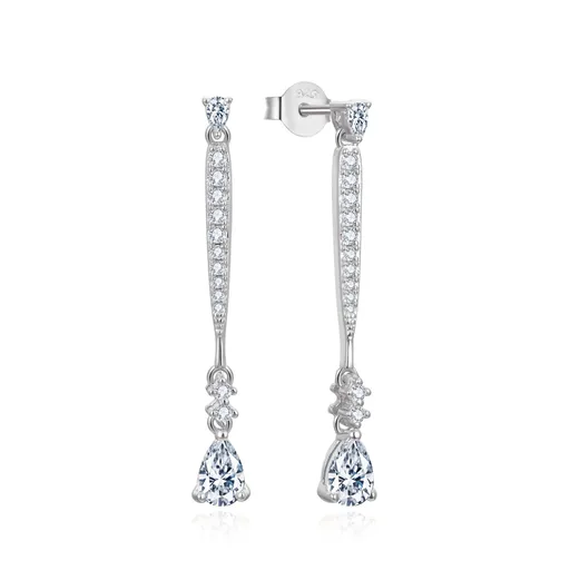 Beneto Cercei eleganți atârnați cu pietre de zircon AGUP3300W