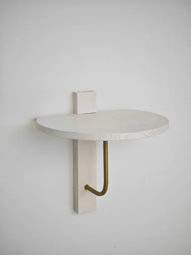 Raft de perete, Hanah Home, Reve, 35x35 cm, Aur/Alb