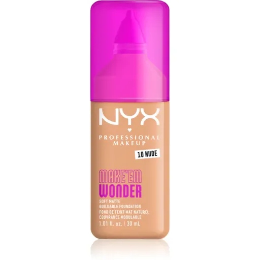 NYX Professional Makeup Make ‘Em Wonder make-up usor matifiant culoare 10 Nude 30 ml