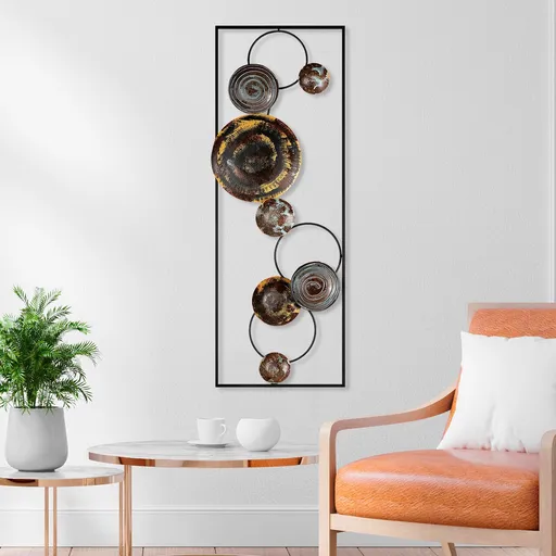 Decoratiune de perete, Textured, 90 x 32 x 4 cm, Multicolor