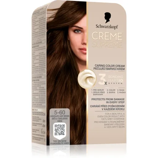 Schwarzkopf Creme Supreme Culoare permanenta pentru par culoare 5-60 Chocolate Light Brown 60 ml
