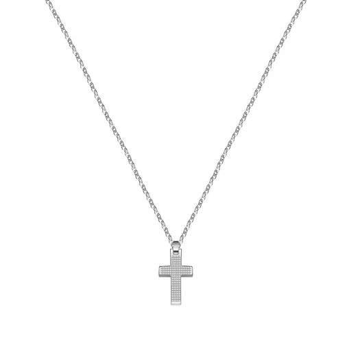 Morellato Colier din oțel pentru bărbați cu o cruce Motown SALS45