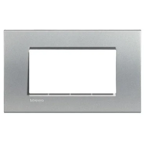 Rama ornament 4 module Living Light Bticino LNA4804TE, argintiu