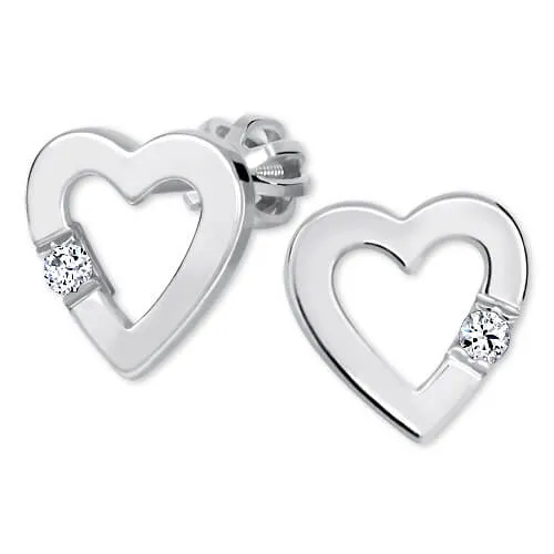 Soliter Cercei in forma de inimă cu cristal 436 001 00418 04