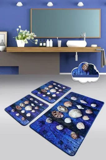 Set covorase de baie, L'essentiel Maison, Seashell, Multicolor