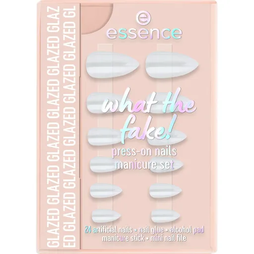 essence Set cu unghii artificiale What the Fake! Press-On 01 Glazed