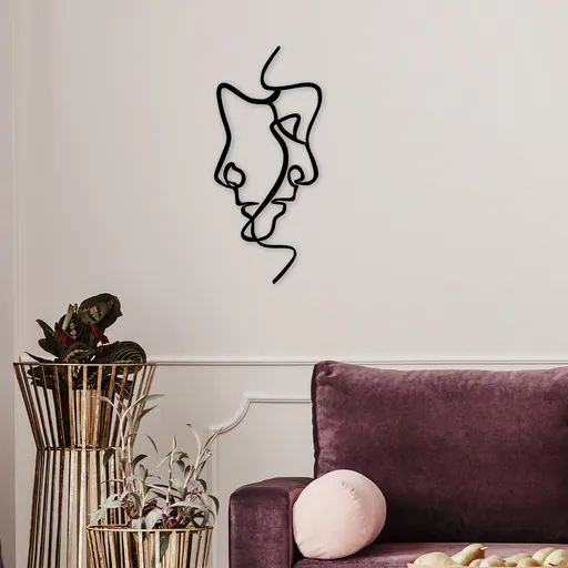 Decoratiune de perete, Interior, Dimensiune: 40 x 73 cm, Negru