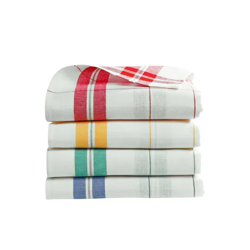 Prosoape de bucătărie din in/bumbac cu carouri, set de 4 sau 8