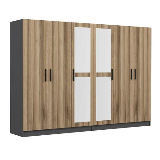 Dulap pentru haine, Hanah Home, Kale, 270x210x52 cm, Dore