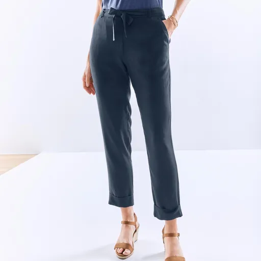 Pantaloni flirty 7/8 cu curea