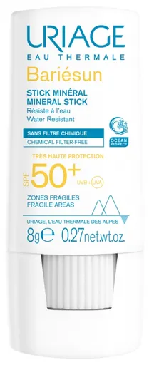 Uriage Stick de protecție minerală SPF 50+ Bariesun (Mineral Stick) 8 g