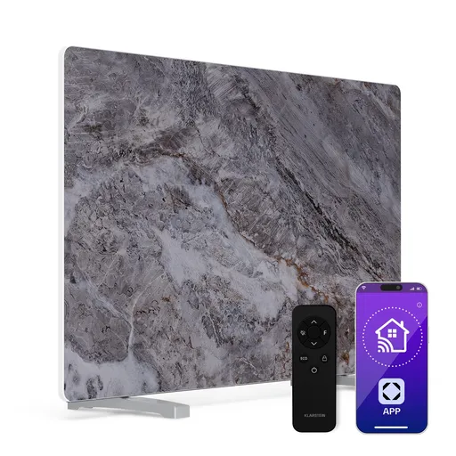 Klarstein MarmoHeat panou infraroșu | 600 W | 5 - 9 m² | design marmură | 70 cm x 100 cm