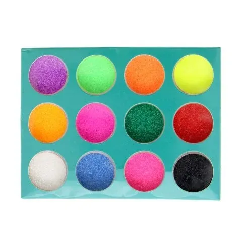 Set 12 Decoratiuni Unghii, Global Fashion, Sclipici, Multicolor
