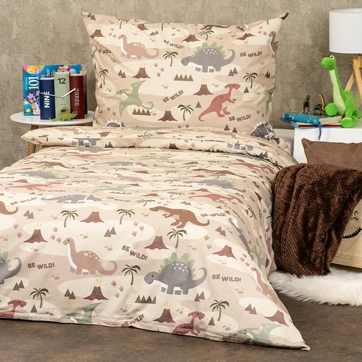 Lenjerie de pat din bumbac pentru copii 4Home Dinoworld, 140 x 200 cm, 70 x 90 cm, 140 x 200 cm, 70 x 90 cm