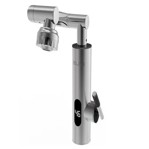 Robinet electric incalzire apa instant Elite EHD-1511M, 3300 W, Montare blat, Rotire 360°, Afișaj LED, IPX4, Argintiu