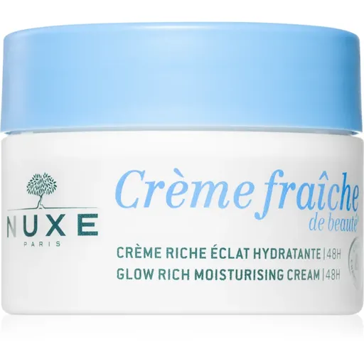 Nuxe Crème Fraîche de Beauté Glow Rich Moisturizing Cream crema de fata hidratanta cu o eficienta de 48 h 50 ml