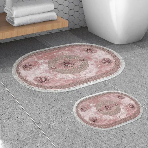 Set covorase de baie, L'essentiel Maison, 410616, Roz pudra