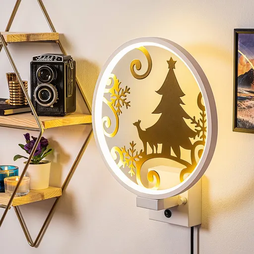 Aplica de perete, Opviq, 526SHD1157, Alb/Auriu