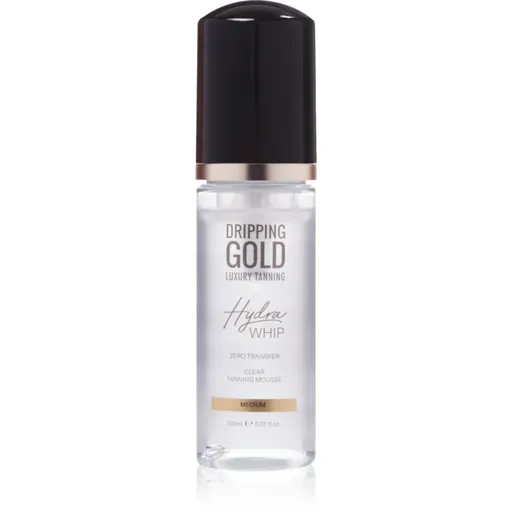 Dripping Gold Luxury Tanning Hydra Whip spumă transparentă autobronzantă corp si fata culoare Medium 150 ml