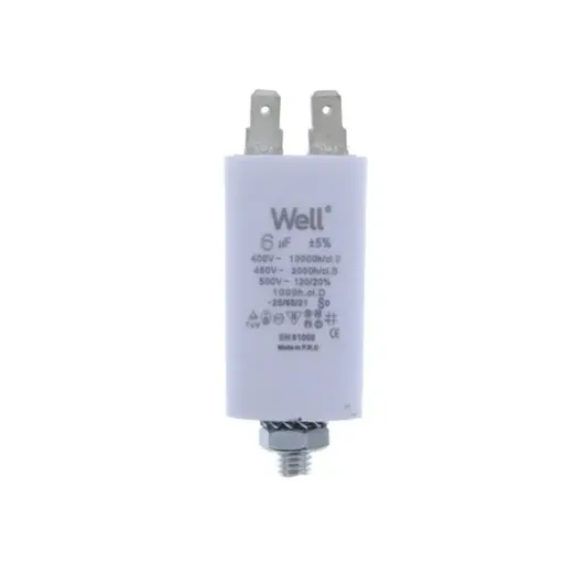 Condensator pornire motor 400V 6uF cu pin, Well