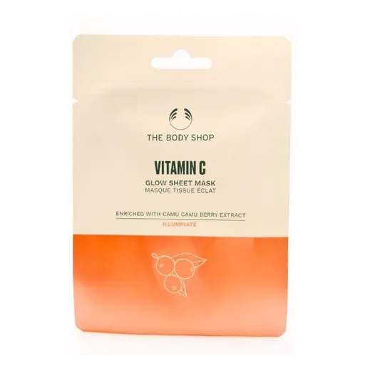 The Body Shop Mască de față hidratantă și strălucitoare Vitamina C (Glow Sheet Mask) 18 ml