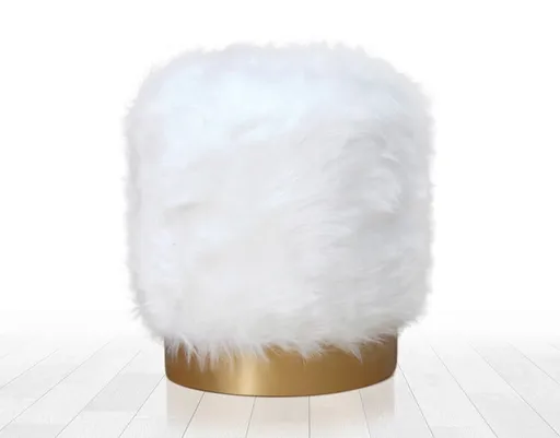 Taburet, Atelier del Sofa, 209FLF1276, Alb