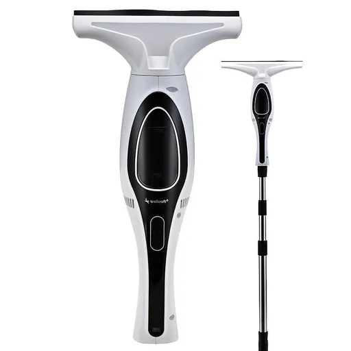 Aspirator geamuri Attractive Luna 100 Pro, Baterie Li-ion 2AH, 50 ml, Autonomie pana la 30 min, Alb/Negru