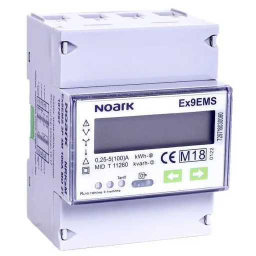 Contor de energie inteligent Ex9EMS 3- poli, 4-module, prin transformator de curent, 2-t Noark 107298