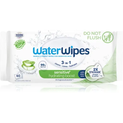 WaterWipes Hydrating Clean Servetele umede cu efect revigorant 60 buc