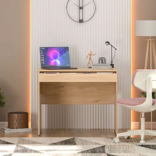 Birou, Hanah Home, Cekmeceli, 90x75x55 cm, Stejar