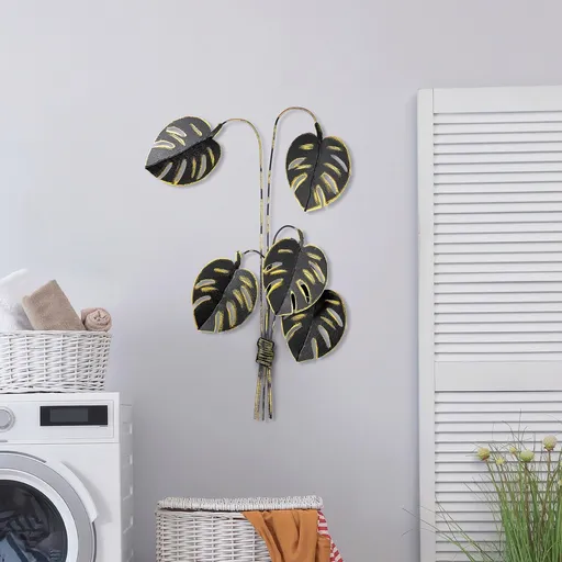 Decoratiune de perete, Monstera, Dimensiune: 68 x 98 cm, Multicolor