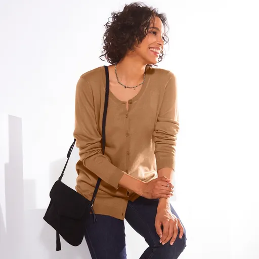 Pulover cu nasturi în culoare uni