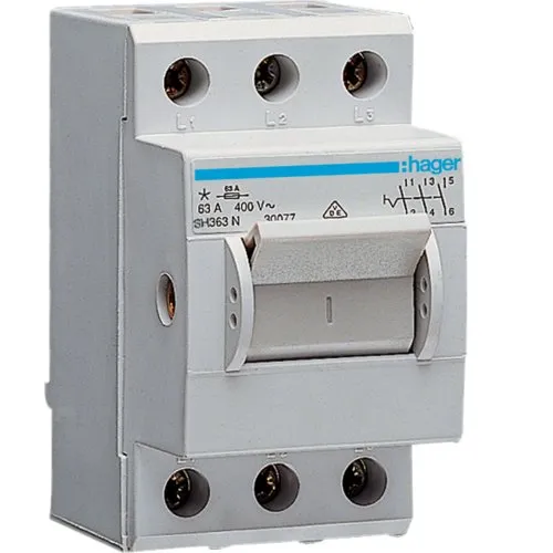 Separator compact 3P, 63A, 2.5 module Hager SH363N