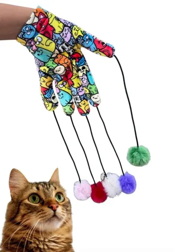 Jucărie pentru pisici, Paws & Whiskers, Miyav 1017, ȚESĂTURĂ 100% BUMBAC, Multicolor