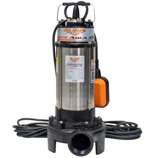 Pompa Apa Murdara Ruris Aqua 35 Cu Tocator, 1300 W,18m3/h, H Refulare 12 M , Carscasa Inox