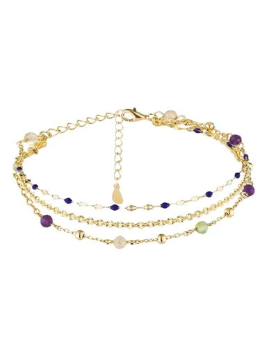 Preciosa Brățară din argint placată cu aur cu pietre naturale Coralia Royal Lagoon 5456Y70