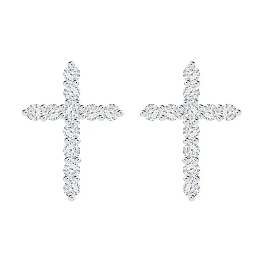 Preciosa Cercei de design din argint Tender Cross cu zirconiu cubic Preciosa 5333 00
