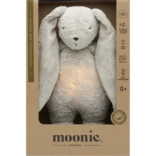 Moonie The Humming Friend 2.0 Organic Grey jucărie de adormit cu melodie 1 buc