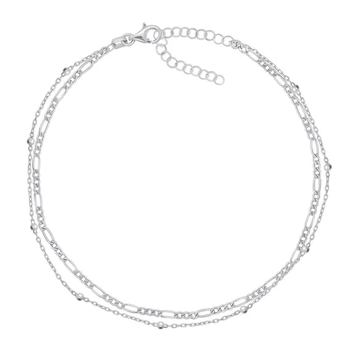 Brilio Silver Lănțișor elegant dublu pentru picior din argint ANK101W