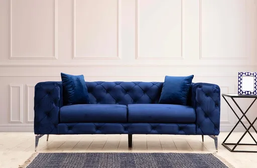 Canapea 2 locuri, Atelier del Sofa, 569HLN1128, Albastru navy