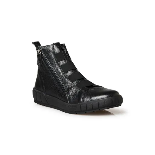 Ghete joase din piele cu șireturi Pédiconfort