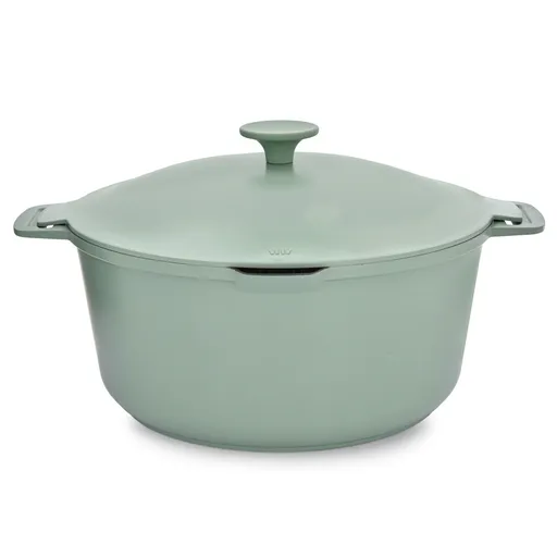 Oala cu capac Fern, Ambition, 28 cm, 6.6 L, aluminiu, verde/negru