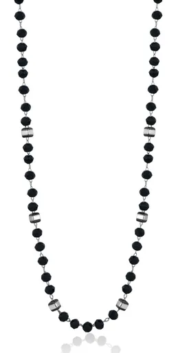 S'Agapõ Colier elegant cu mărgele negre Shrine SSR05