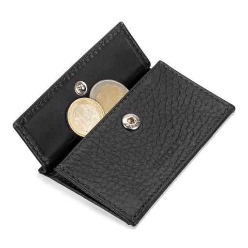 Slimpuro Coin Pocket cu card de protecție RFID pentru portofele ZNAP Slim Wallets 8 și 12, butonul de închidere