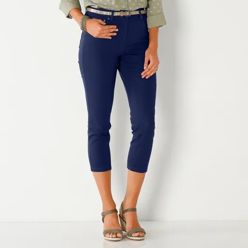 Pantaloni slim fit 7/8 din tweed